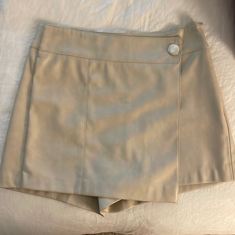 Zara Light Leather Skort